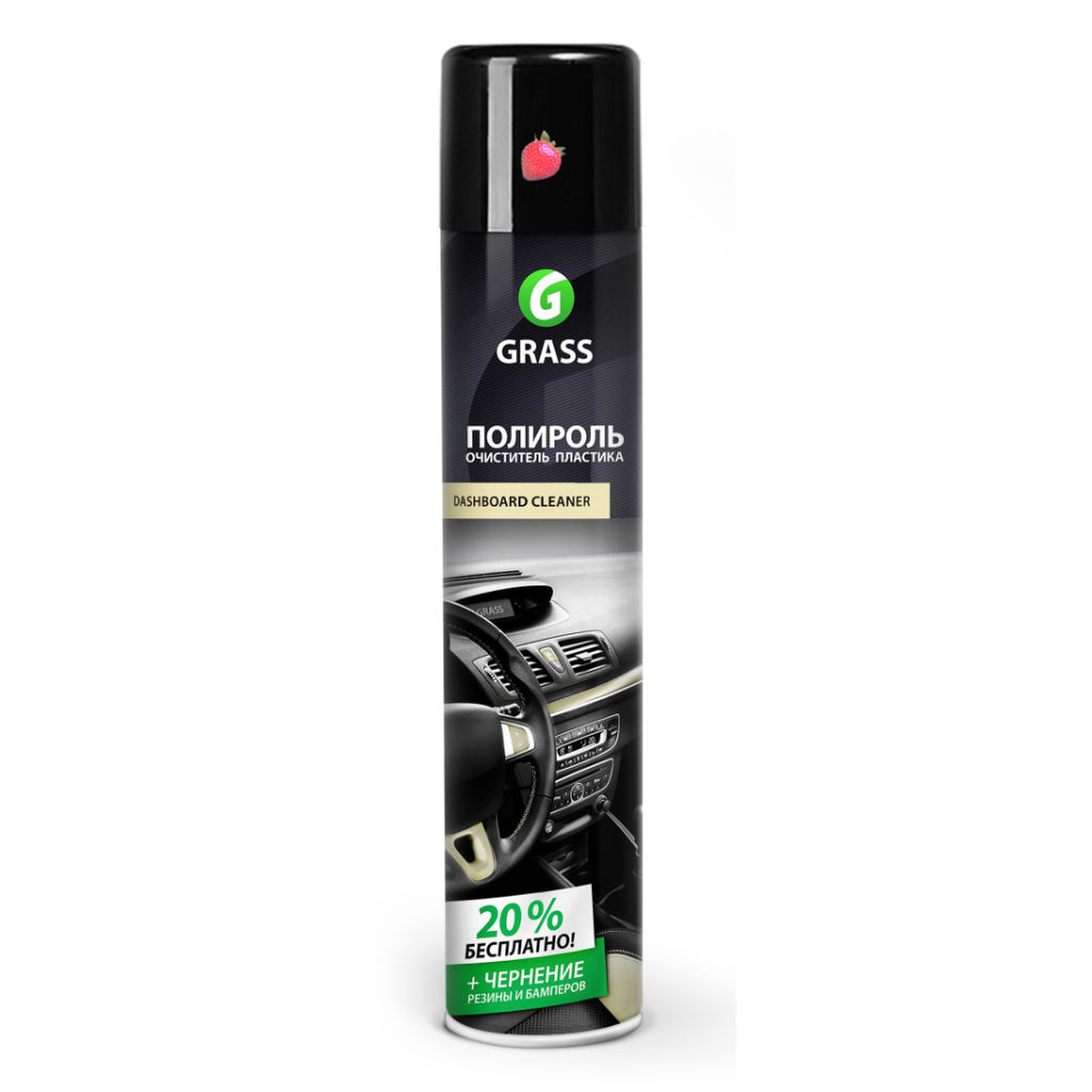 Полироль-очиститель пластика «Dashboard Cleaner» GRASS клубника (750 мл)