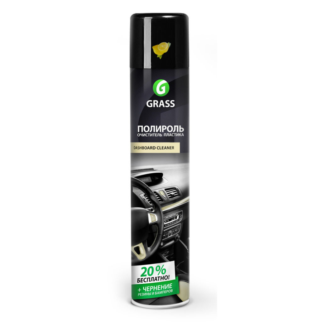 Полироль-очиститель пластика «Dashboard Cleaner» GRASS лимон (750 мл)