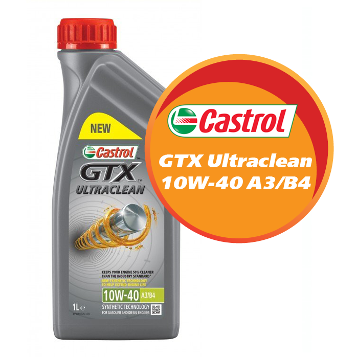 Castrol GTX Ultraclean 10W-40 A3/B4 (1 литр)