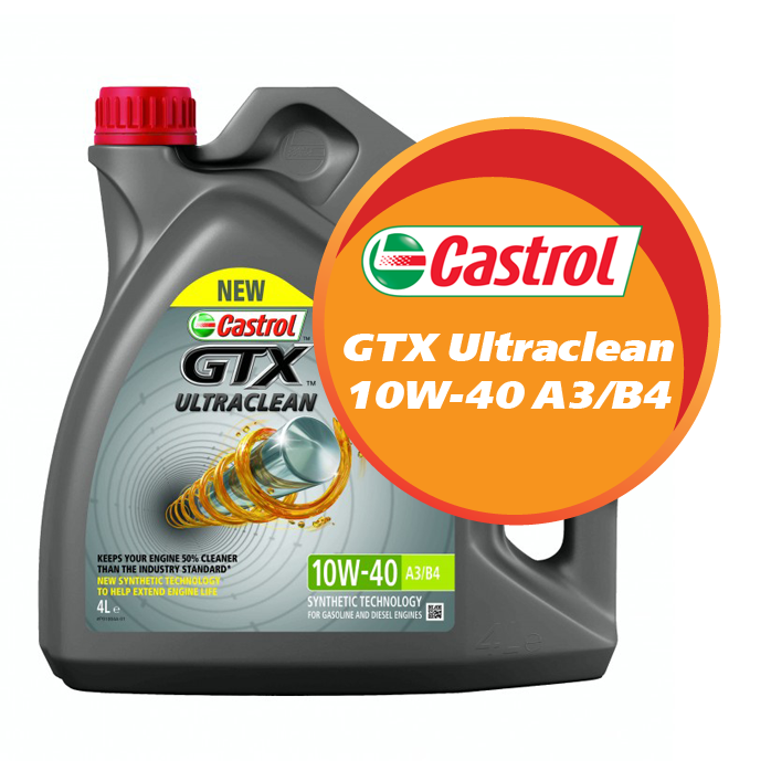 Castrol GTX Ultraclean 10W-40 A3/B4 (4 литра)